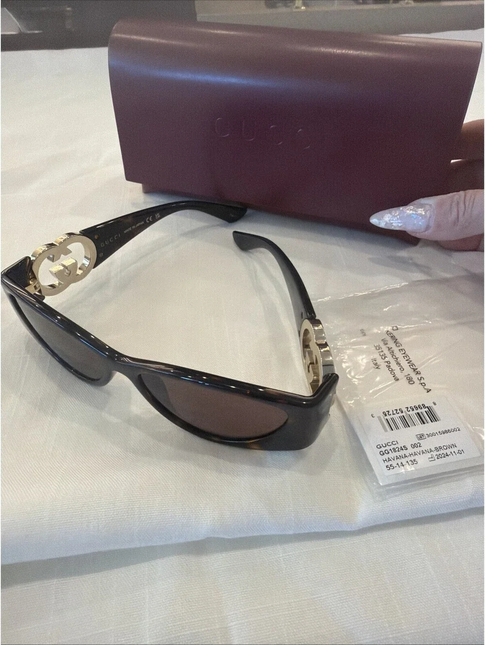 Gucci 90's look GG1824S Havana/Brown (002) Sunglasses As/is